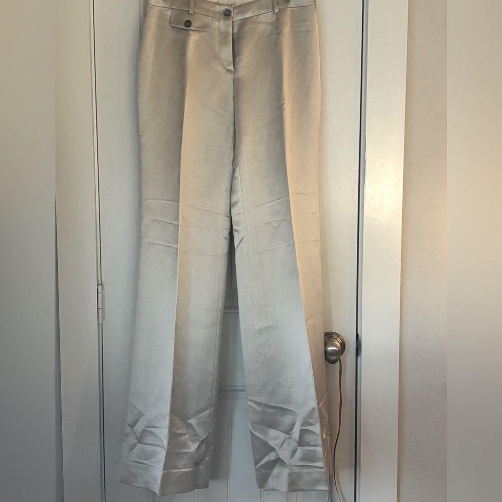 CELINE Silver Slacks size 8 (Euro 38)